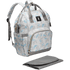 Totes Babe Totes Babe Alma Diaper Backpack Leafy Grey