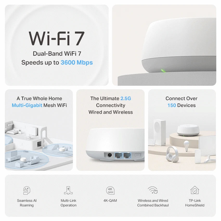 TP-Link Networking BE3600 Whole Home Mesh Wi-Fi 7 System