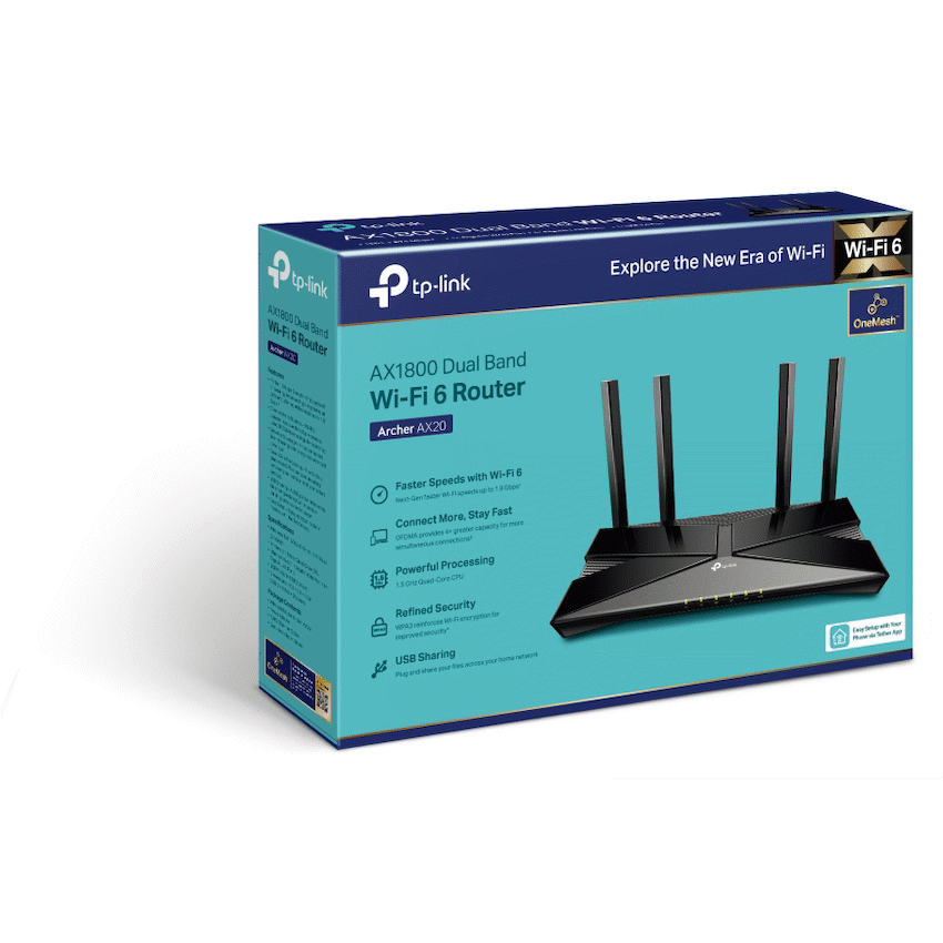 TP-Link Networking TP-Link Archer AX20 AX1800 Wi-Fi 6 Router