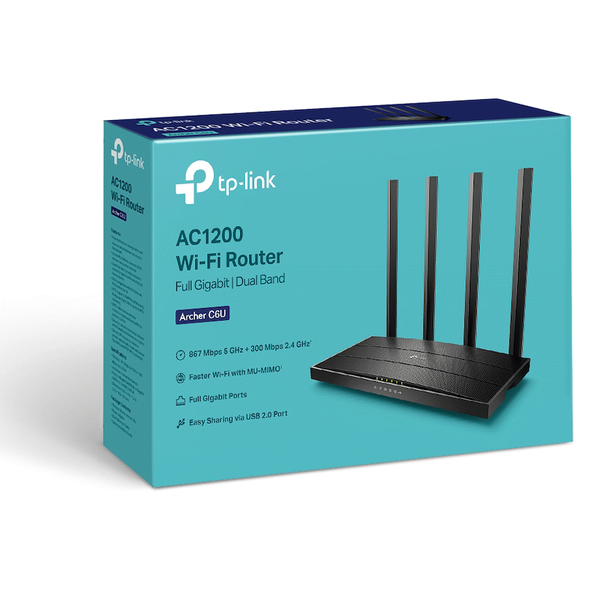 TP-Link Networking TP-Link Archer C6U AC1200 MU-MIMO Wi-Fi Router