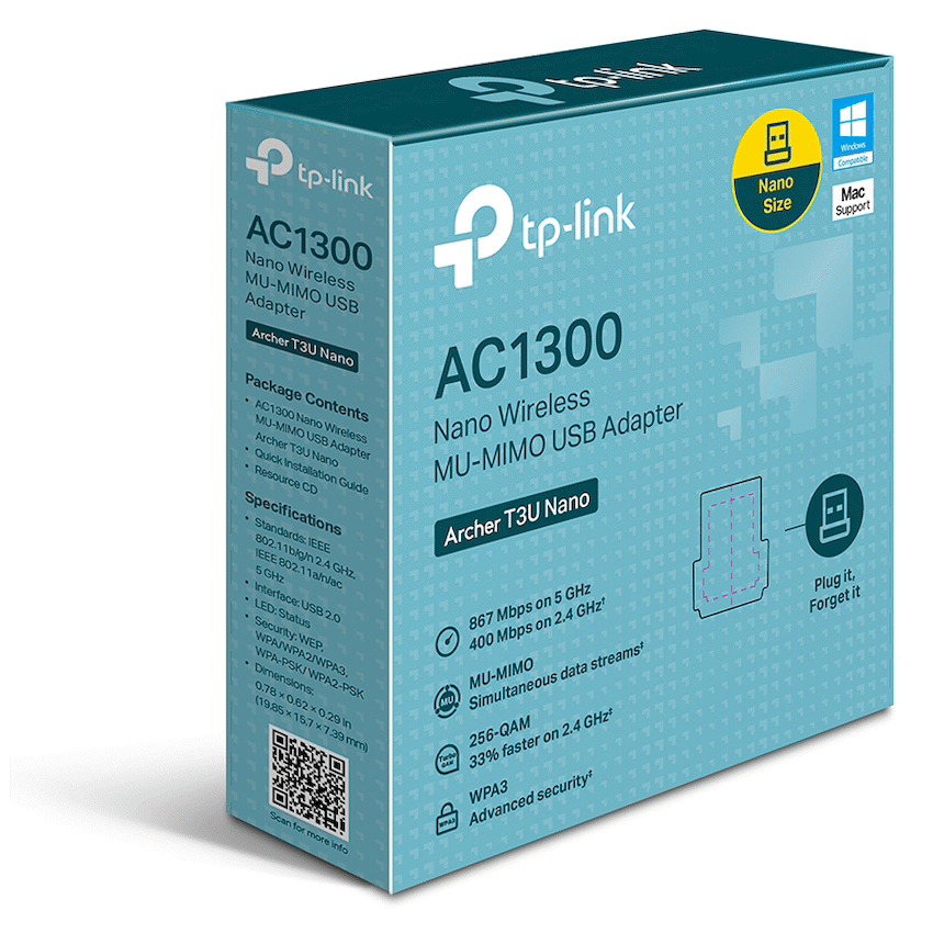 TP-Link Networking TP-Link Archer T3U Nano AC1300 Wireless MU-MIMO USB Adapter