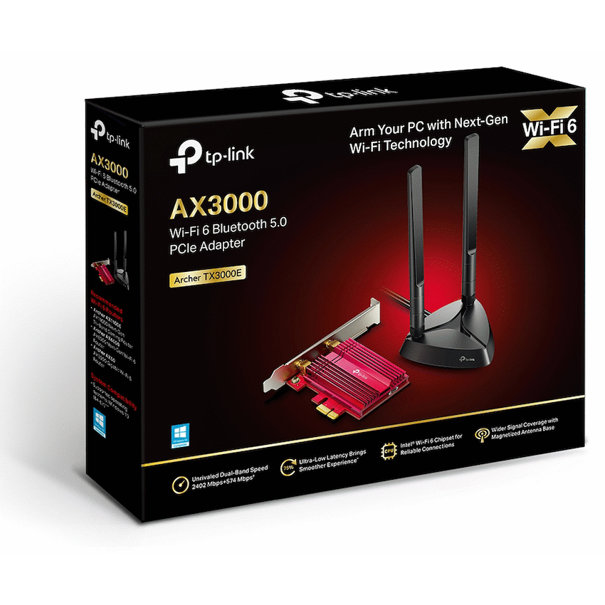 TP-Link Networking TP-Link Archer TX3000E AX3000 Wi-Fi 6 Bluetooth 5.0 PCI Express Adapter