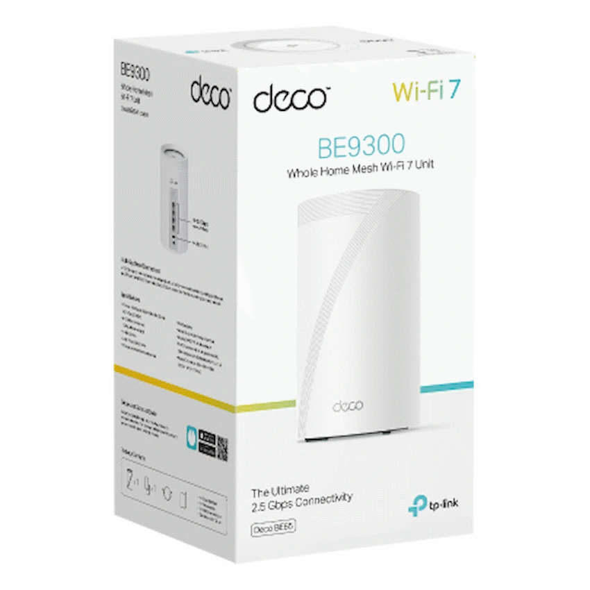 TP-Link Networking TP-Link Deco BE65 (1 Pack) BE9300 Whole Home Mesh Wi-Fi 7 System