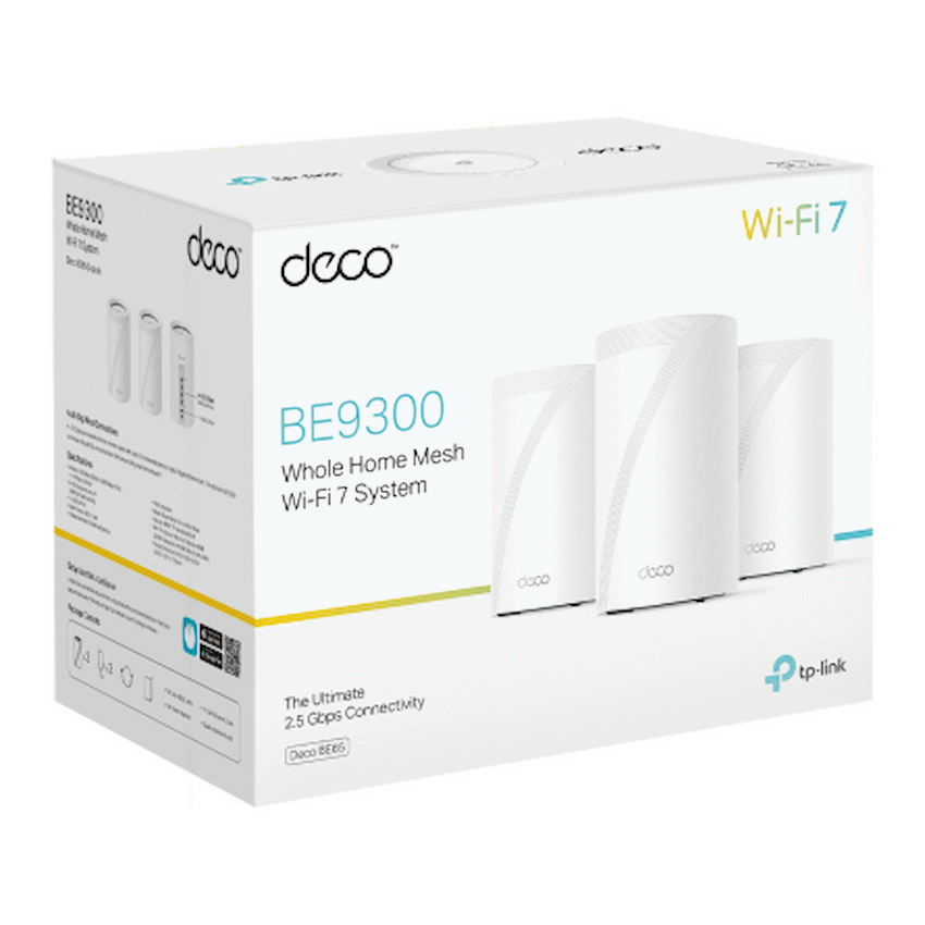 TP-LINK Networking TP-Link Deco BE65 (3-Pack) BE9300 Whole Home Mesh Wi-Fi 7 System