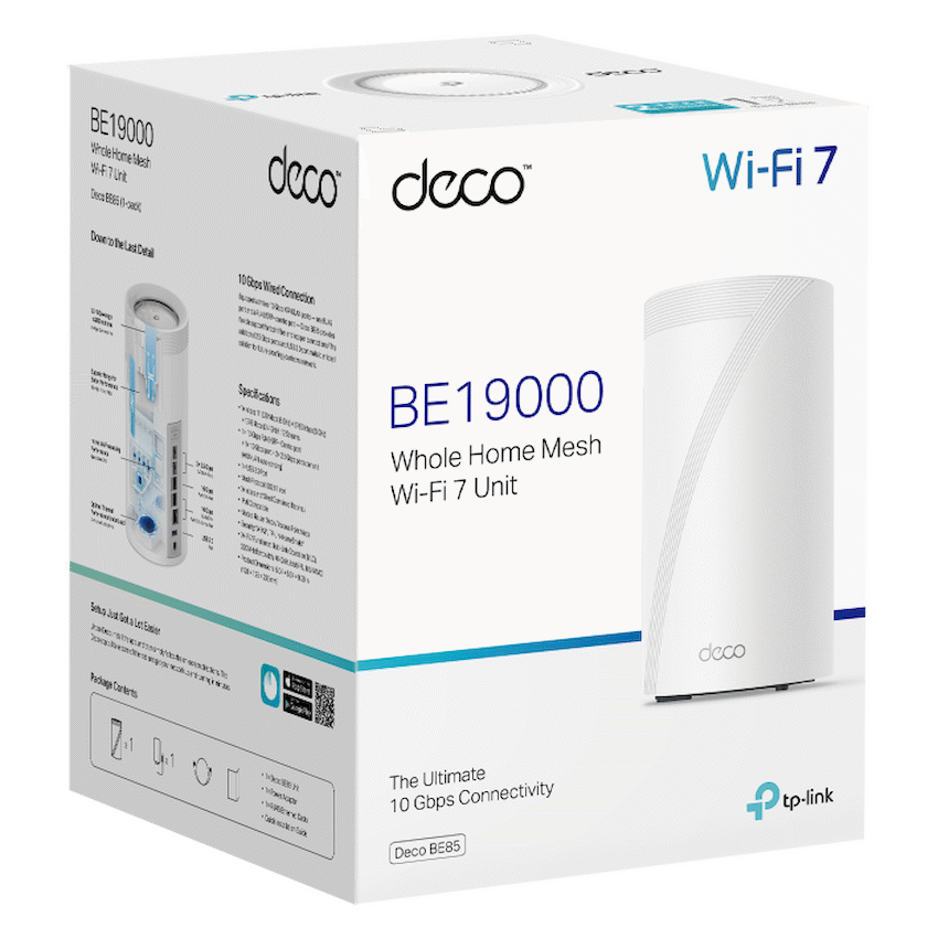 TP-Link Networking TP-Link Deco BE85 (1-Pack) BE19000 Tri-Band Whole Home Mesh Wi-Fi 7 System