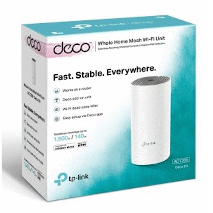 TP-Link Networking TP-Link Deco E4 (1-Pack) AC1200 Whole-Home Mesh Wi-Fi System
