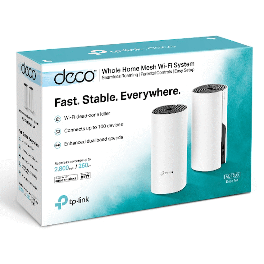TP-Link Networking TP-Link Deco M4 (2-Pack) AC1200 Whole-Home Mesh Wi-Fi System