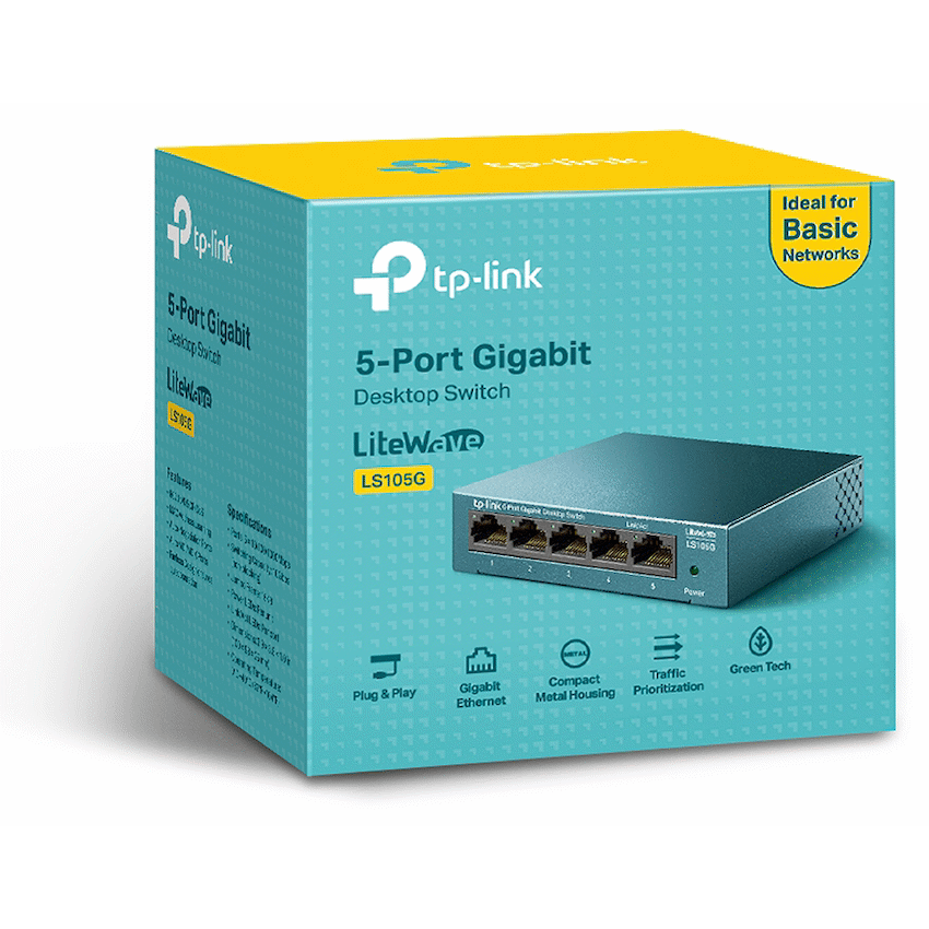 TP-Link Networking TP-Link LS105G LiteWave 5-Port Gigabit Desktop Switch