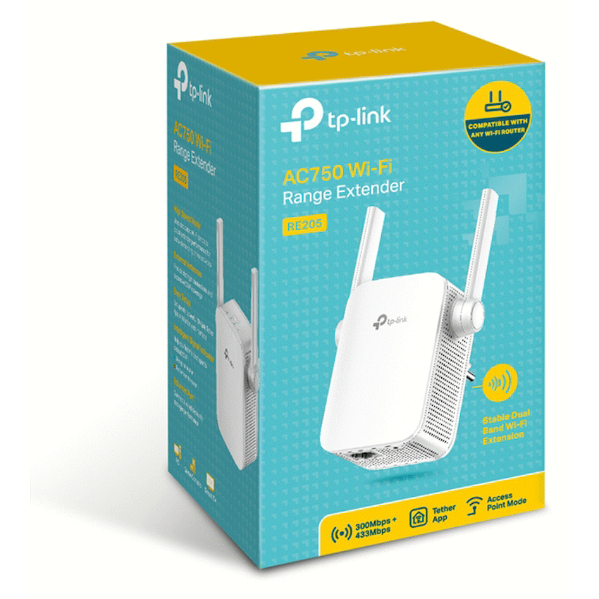 TP-Link Networking TP-Link RE205 AC750 Wi-Fi Range Extender