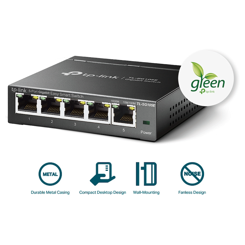 TP-Link Networking TP-Link TL-SG105E 5-Port Gigabit Unmanaged Pro Switch