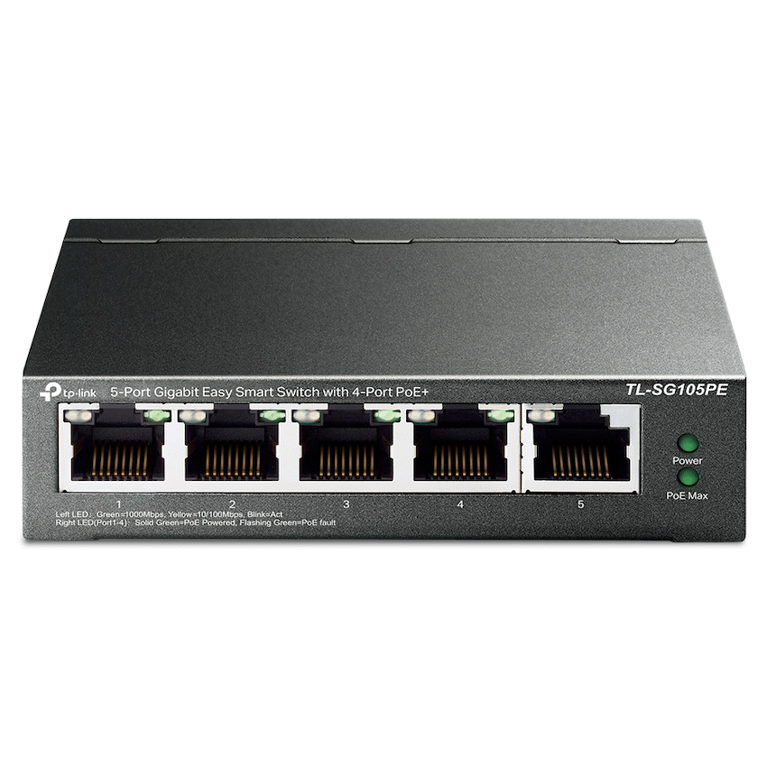 TP-Link Networking TP-Link TL-SG105PE 5-Port Gigabit Easy Smart Switch with 4-Port PoE+