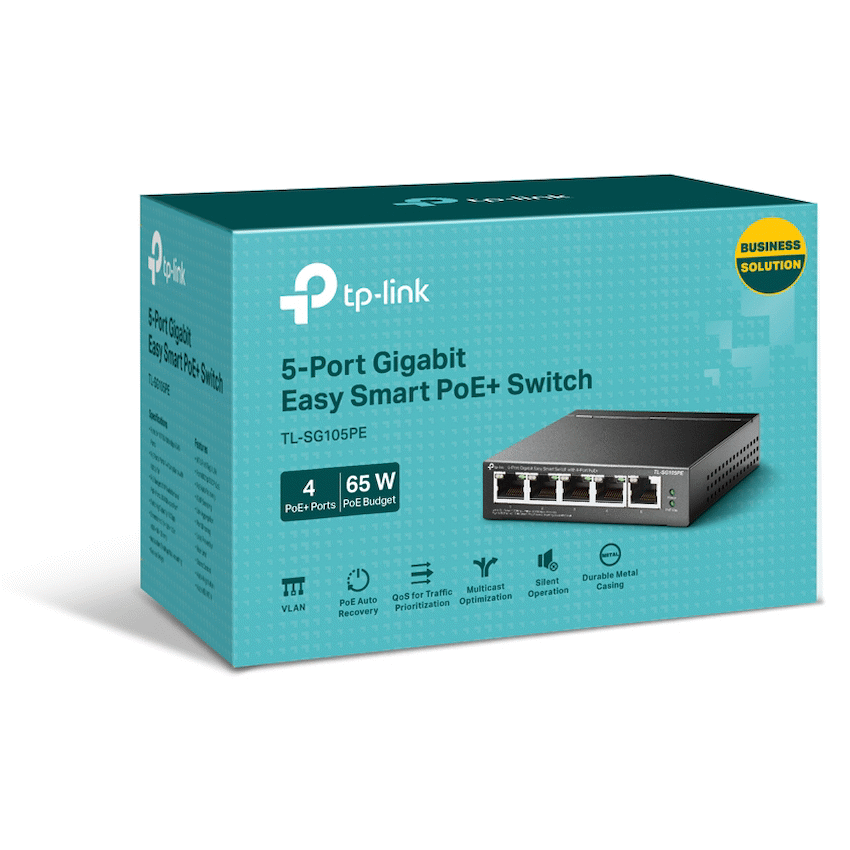 TP-Link Networking TP-Link TL-SG105PE 5-Port Gigabit Easy Smart Switch with 4-Port PoE+