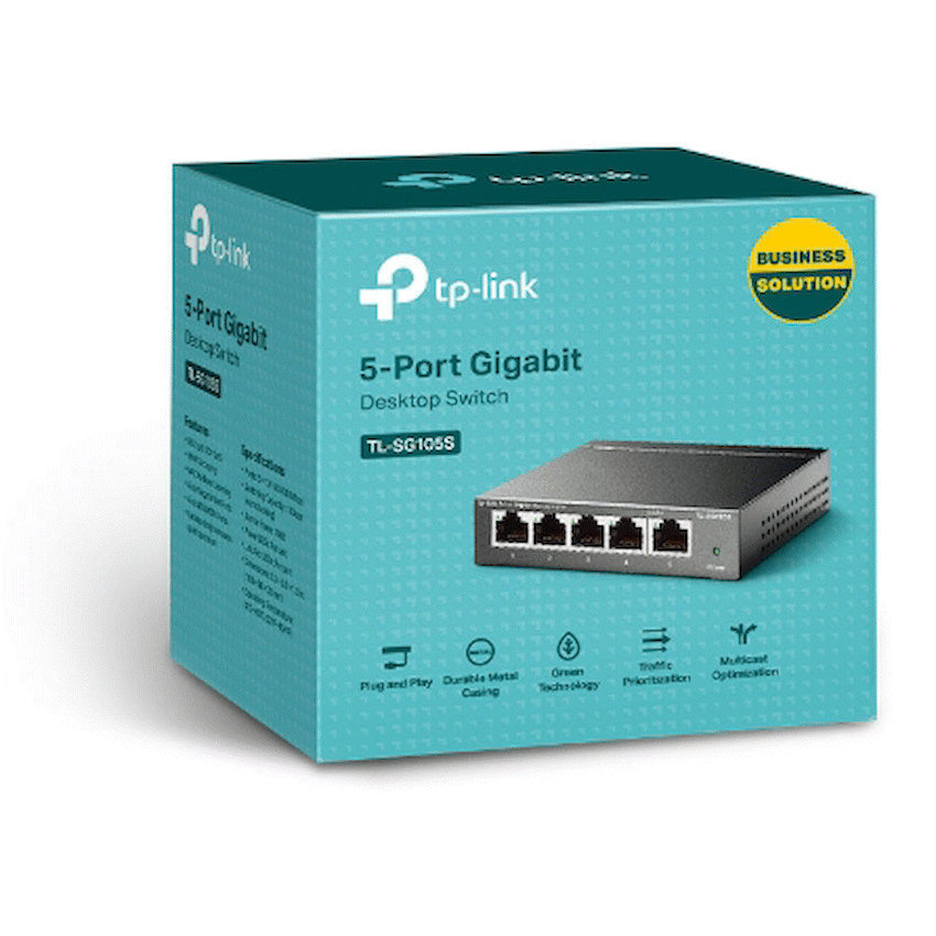 TP-Link Networking TP-Link TL-SG105S - 5-Port Gigabit Desktop Switch