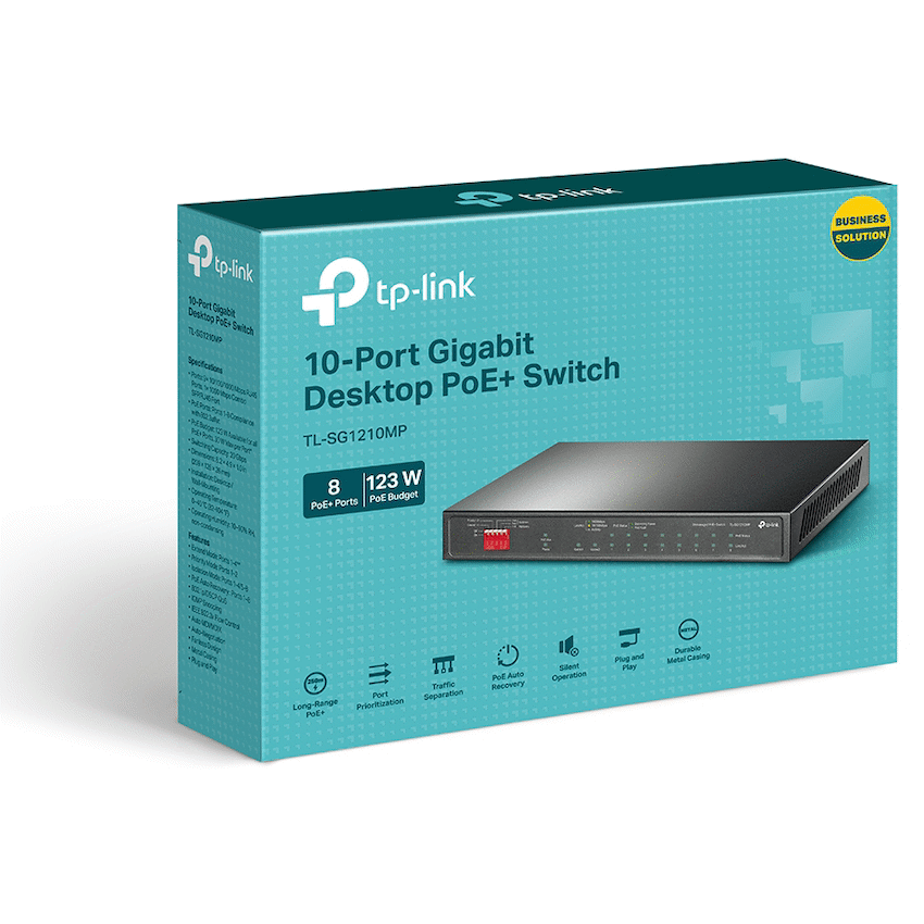 TP-Link Networking TP-Link TL-SG1210MP 10-Port Gigabit Desktop Switch with 8-Port PoE+
