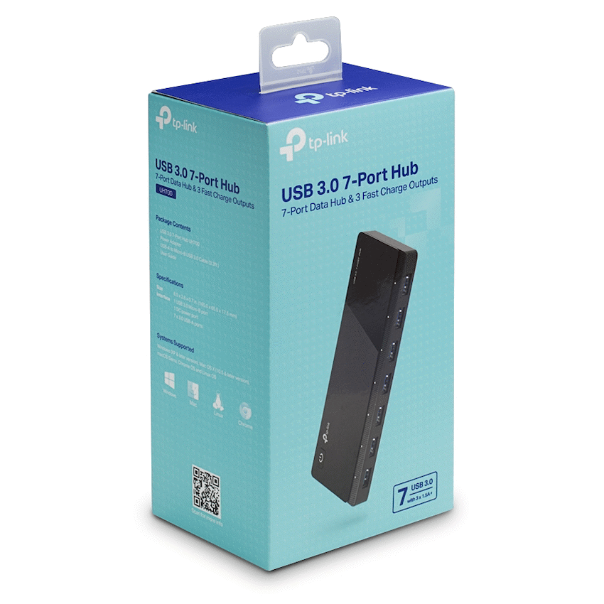 TP-Link Networking TP-Link UH700 USB 3.0 7-Port Hub with 2 Charging Ports