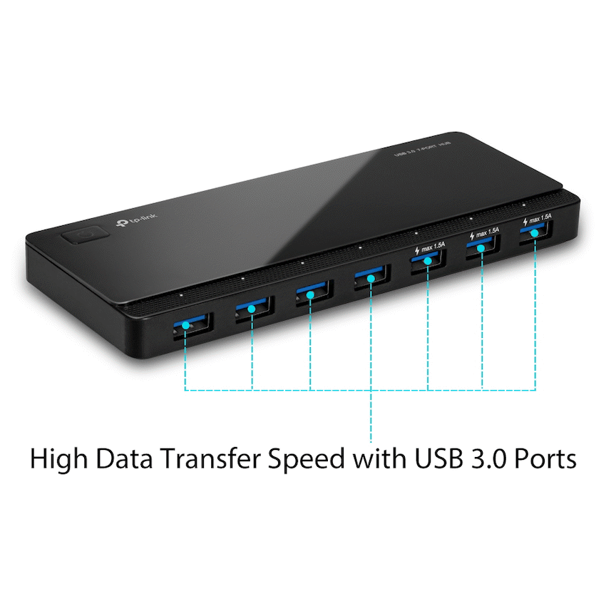 TP-Link Networking TP-Link UH700 USB 3.0 7-Port Hub with 2 Charging Ports