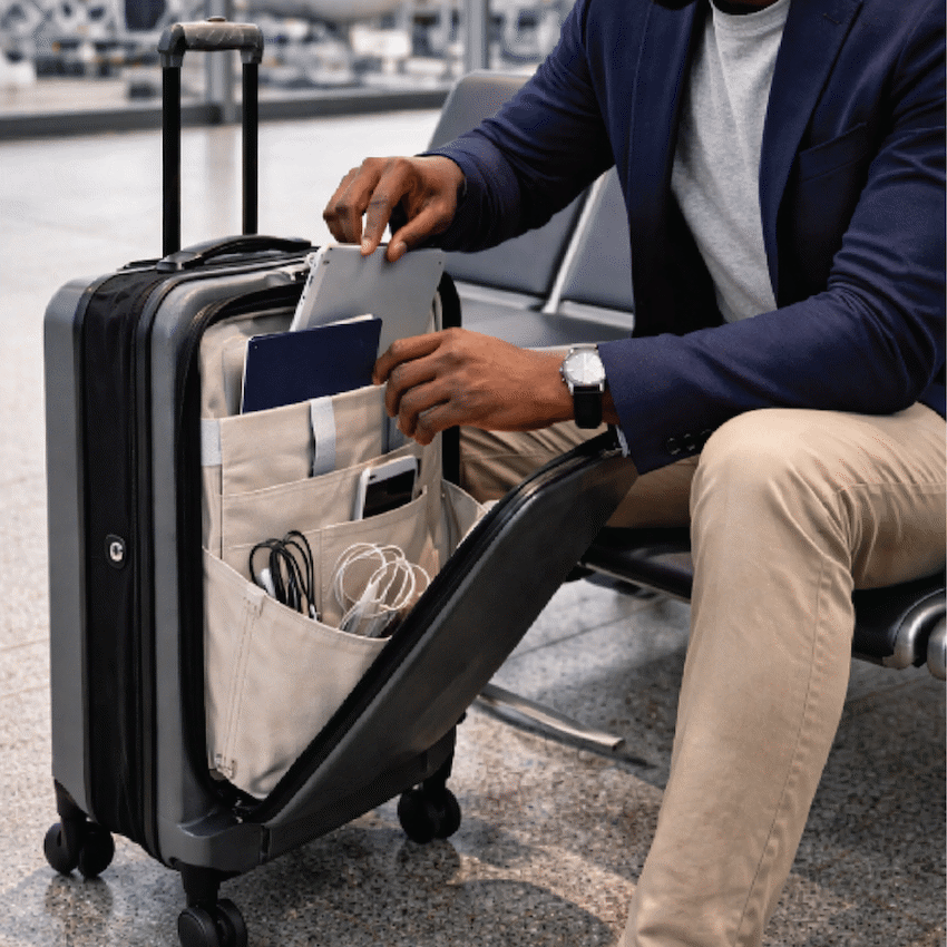 Travelwize Expandable PP 55cm Carry On Luggage - Dark Grey