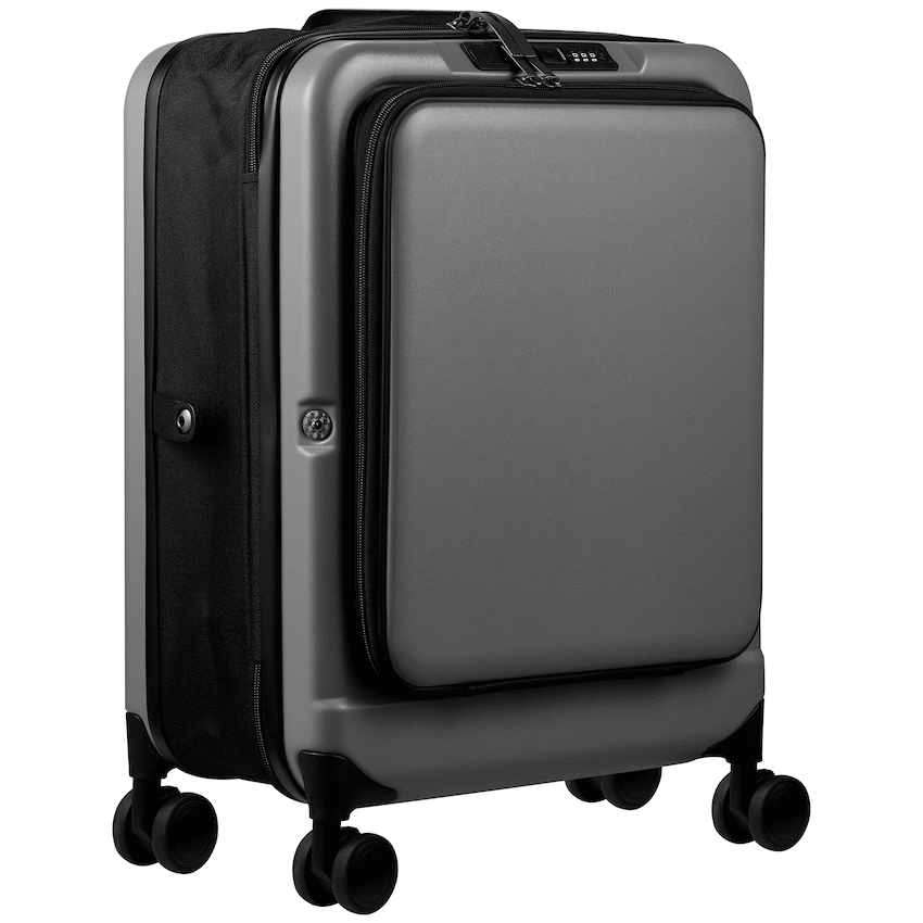 Travelwize Expandable PP 55cm Carry On Luggage - Dark Grey