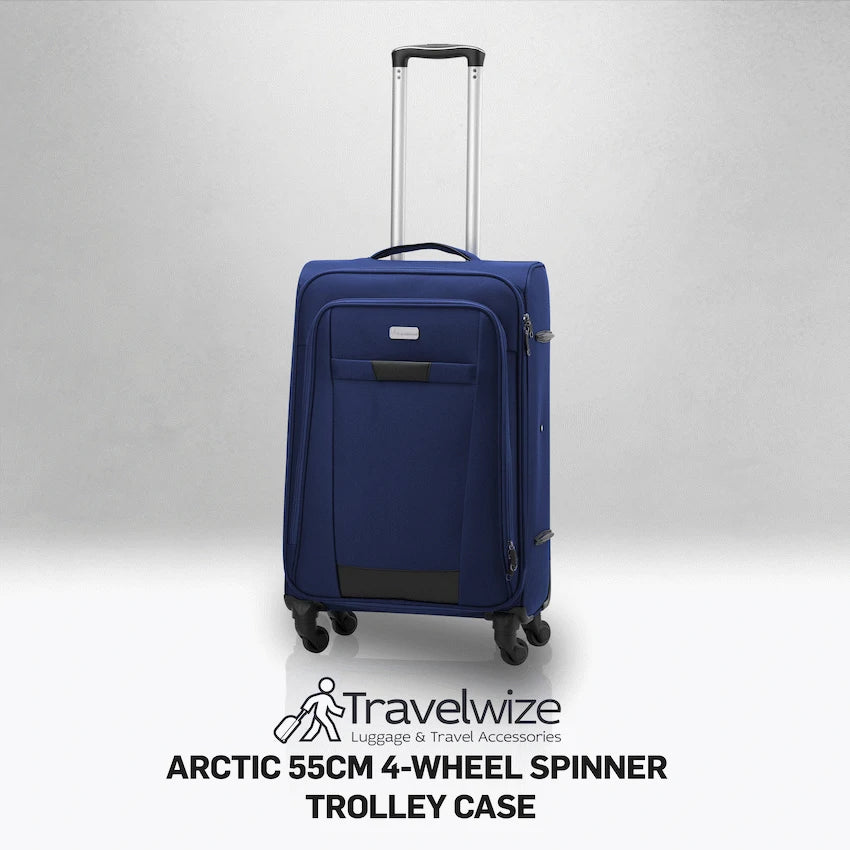 Travelwize Luggage Travelwize Arctic 55cm 4-Wheel Spinner Trolley Case - Navy
