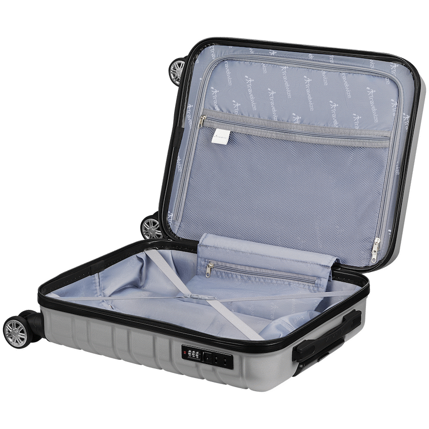 Travelwize Luggage Travelwize Cabana ABS 4-Wheel Spinner 65cm Luggage - Platinum