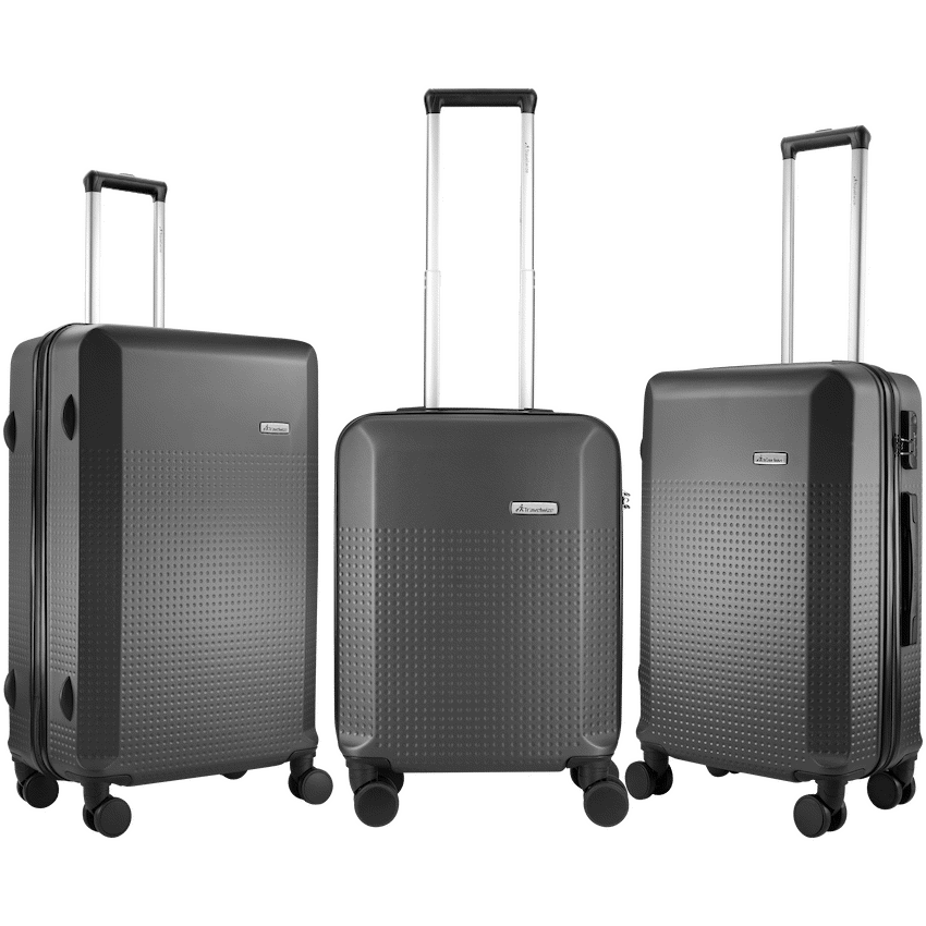 Travelwize Luggage Travelwize Cyclone ABS 4-Wheel Spinner 3-Piece Luggage Set - Granite