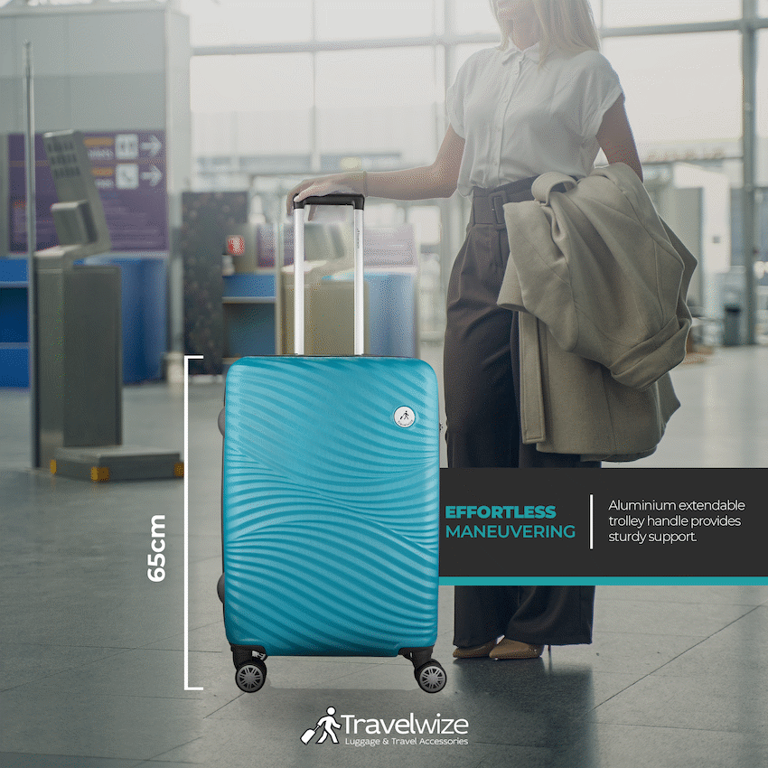 Travelwize Luggage Travelwize Maui ABS 4-Wheel Spinner 65cm Luggage - Ocean