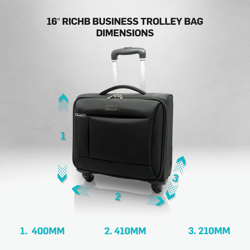 Travelwize Luggage Travelwize RichB Business Trolley 16" - Black