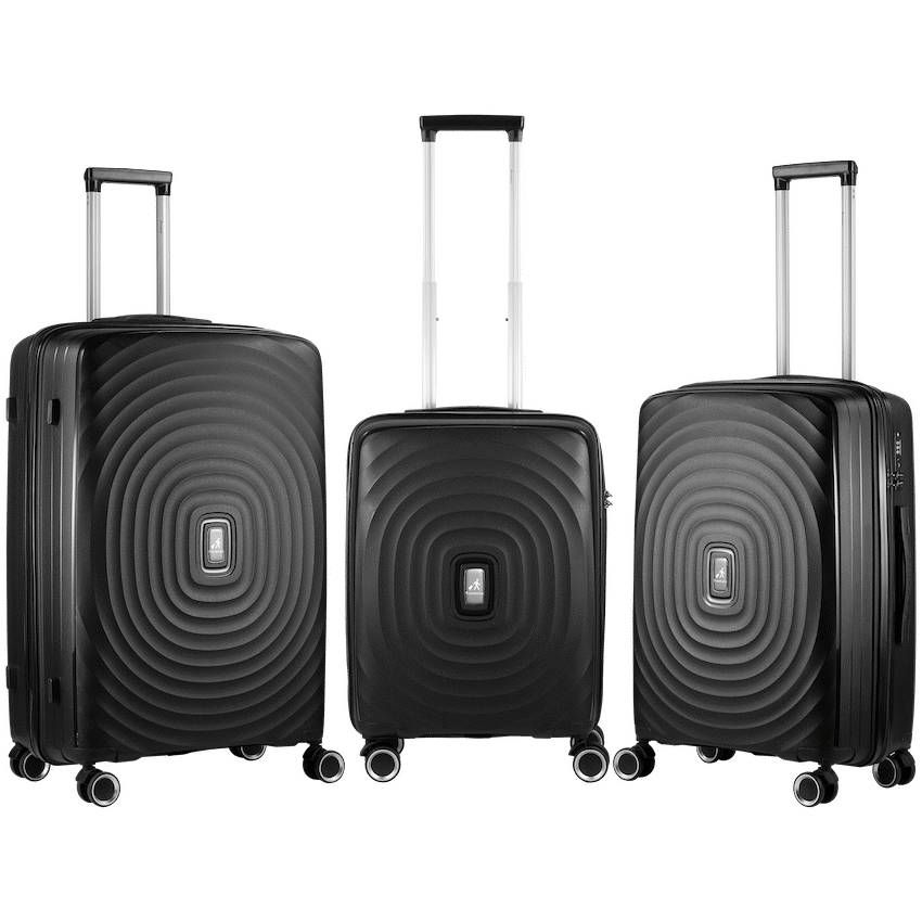 Travelwize Luggage Travelwize Ripple PP 4-Wheel Spinner 65cm Luggage - Black