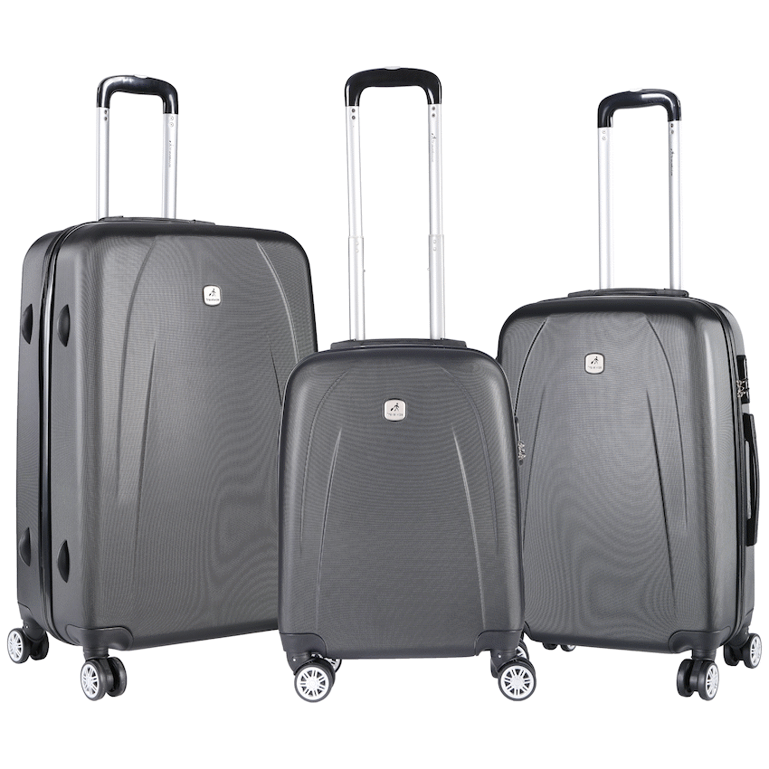 Travelwize Luggage Travelwize Stratus ABS 3-Piece Set - Dark Grey