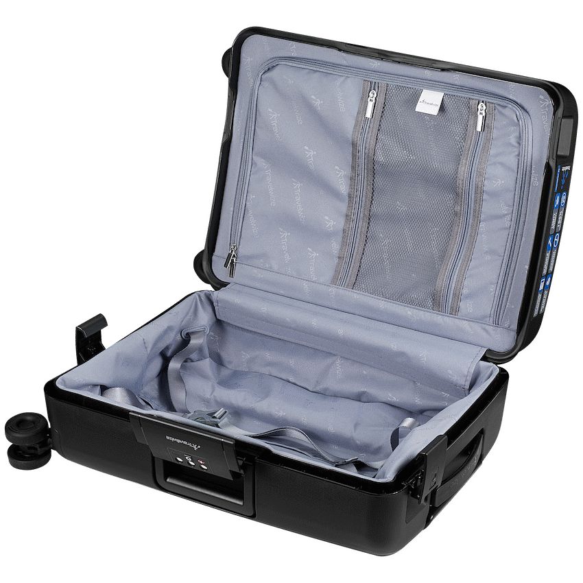 Travelwize Travelwize Clipper PP 55cm 4-Wheel Spinner Luggage Black