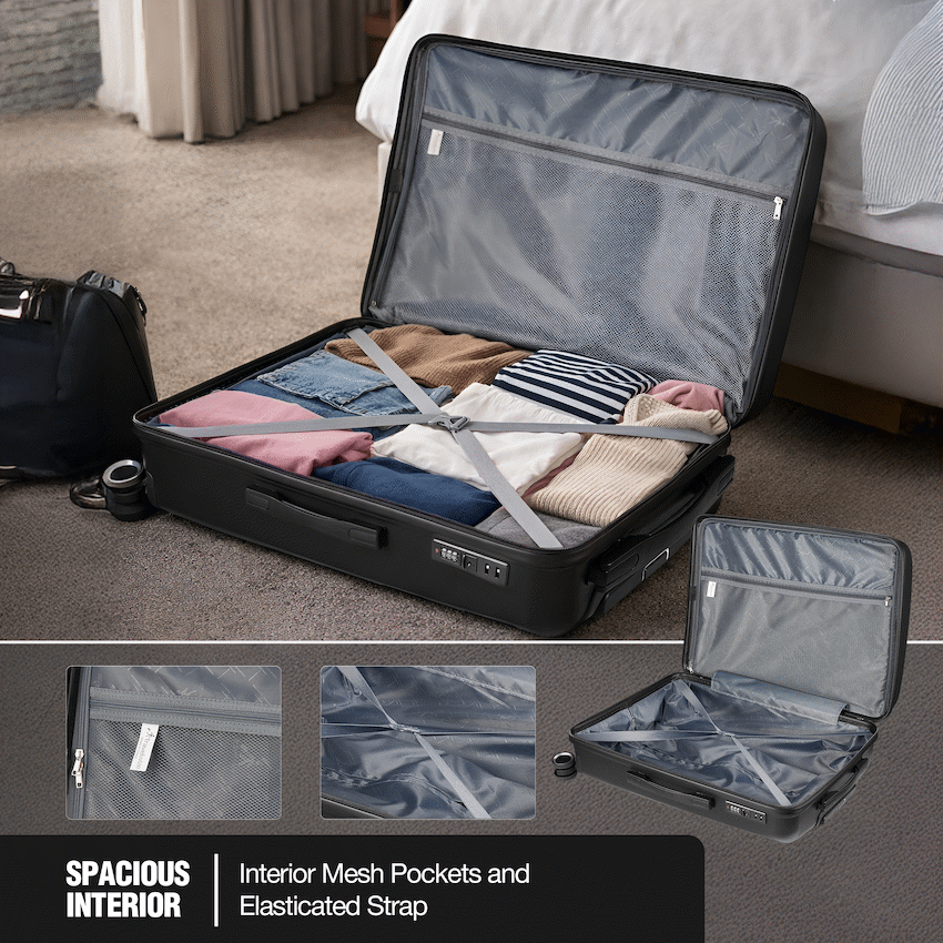 Travelwize Travelwize Tourer PP 55cm 4-wheel Spinner Luggage Black