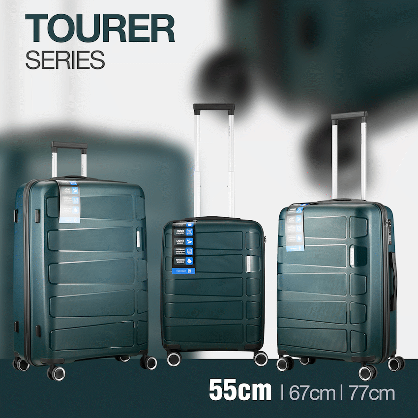 Travelwize Travelwize Tourer PP 55cm 4-wheel Spinner Luggage Petrol