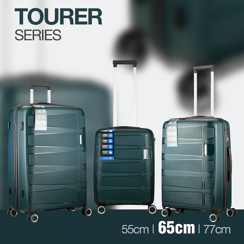 Travelwize Travelwize Tourer PP 65cm 4-wheel Spinner Luggage Petrol