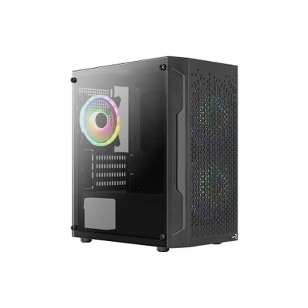 Aerocool Trinity Mini Black tower case - 2x 140mm and 1x 120mm RGB included - Micro ATX - 2x3.5'' or 3x 2.5'' - 240mm radiator