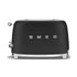 Smeg Matte Black Retro 2 Slice Toaster - TSF01BLMSA