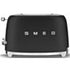 Smeg Matte Black Retro 2 Slice Toaster - TSF01BLMSA