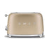 Smeg Matte Champagne Retro 2 Slice Toaster - TSF01CHMSA