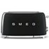 Smeg 4 Slice Black Toaster - TSF02BLSA