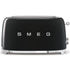 Smeg 4 Slice Black Toaster - TSF02BLSA