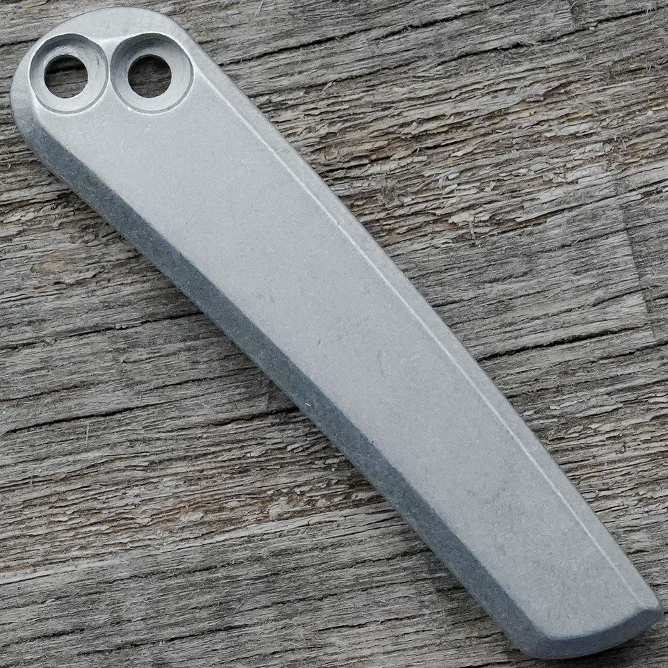 AWT Milled Aluminium Universal Spyderco Clip - Stonewash