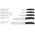 Victorinox Swiss Classic Kitchen Set 5 Pieces in Gift Box - Black