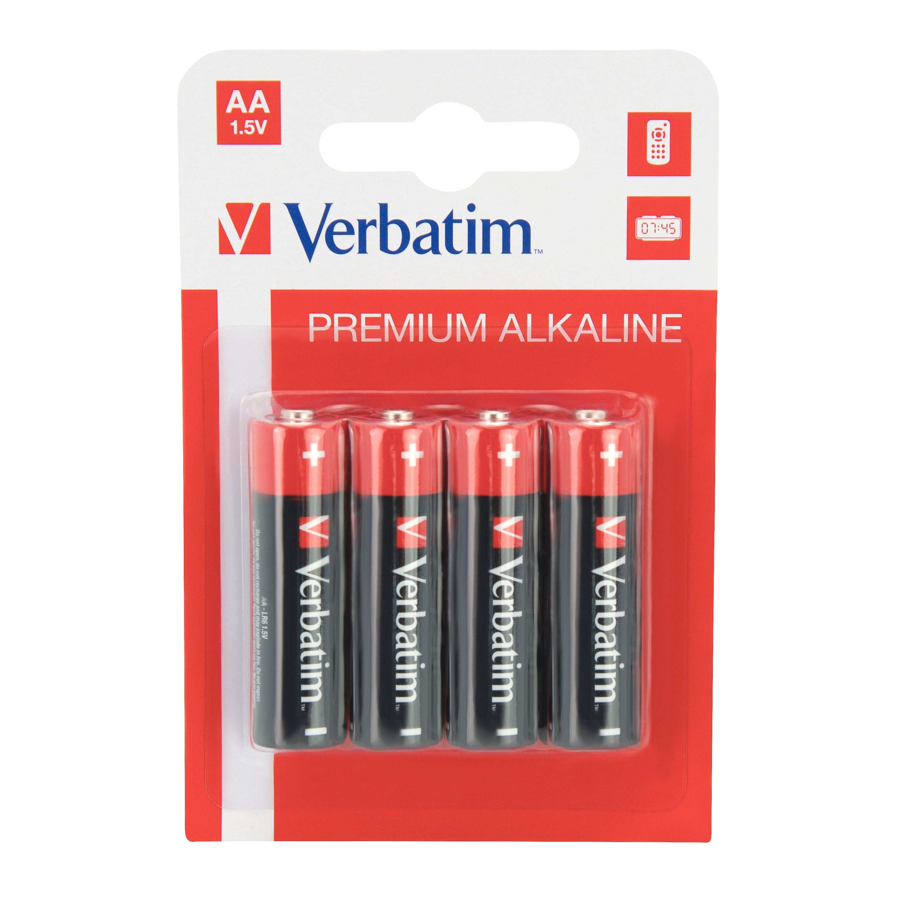 Verbatim Verbatim AA Alkaline Batteries 4Pk