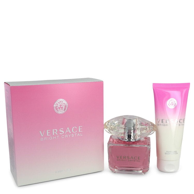 Versace Gift Set - 3 oz Eau De Toilette Spray + 3.4 oz Body Lotion 3 oz Eau De Toilette Spray + 3.4 oz Body Lotion Bright Crystal Gift Set By Versace