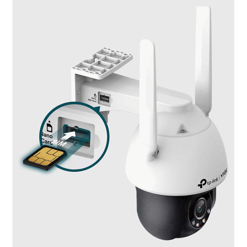 VIGI Networking TP-Link Vigi C540-4G 4MP 4mm Outdoor Full-Color 4G PT Network Camera