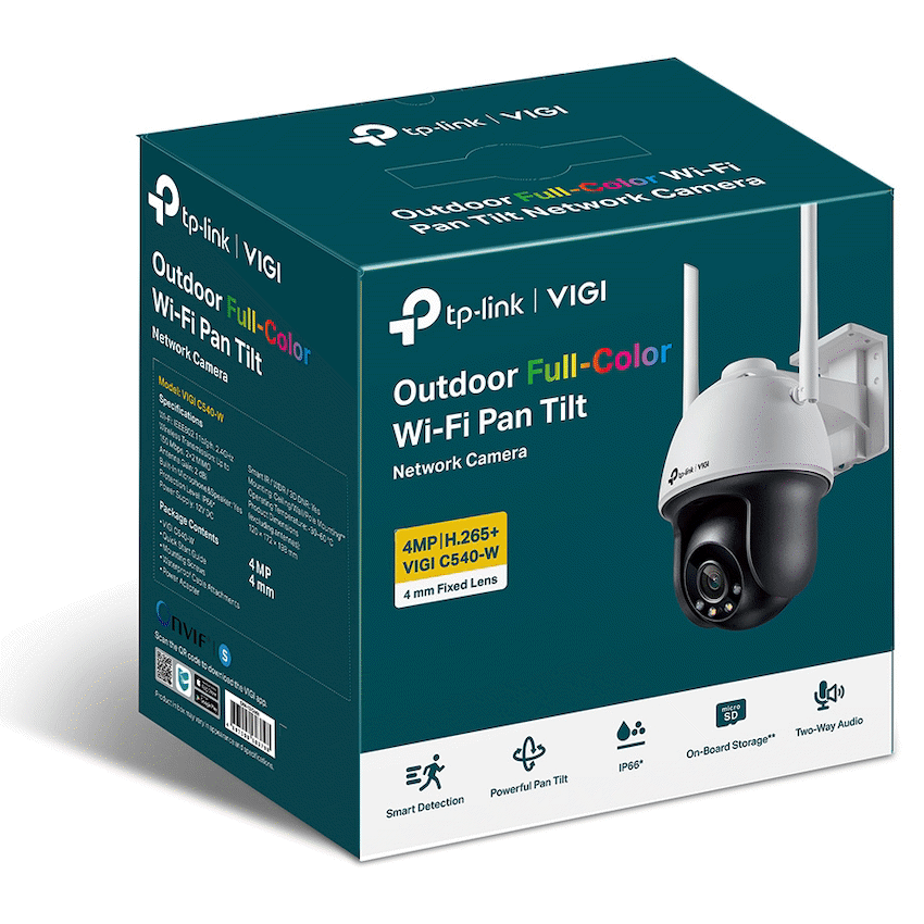 VIGI Networking TP-Link Vigi C540-W 4MP 4mm Outdoor Full-Color Wi-Fi PT Net Camera