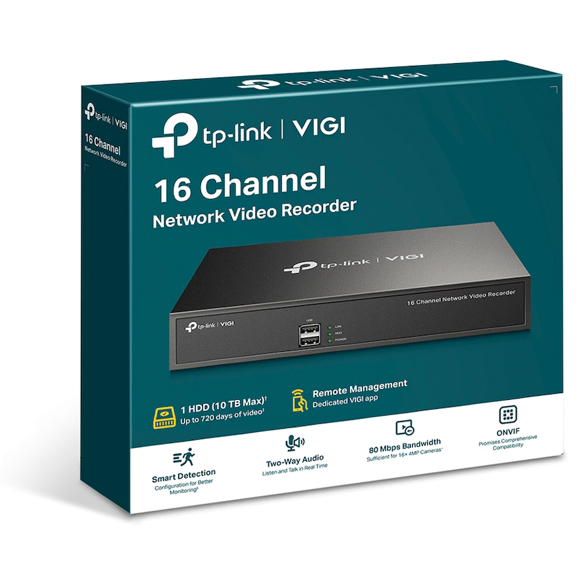 VIGI Networking TP-Link Vigi NVR1016H 16-Channel Network Video Recorder