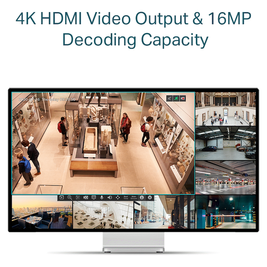 VIGI Networking TP-Link Vigi NVR1104H-4P 4 Channel PoE Network Video Recorder