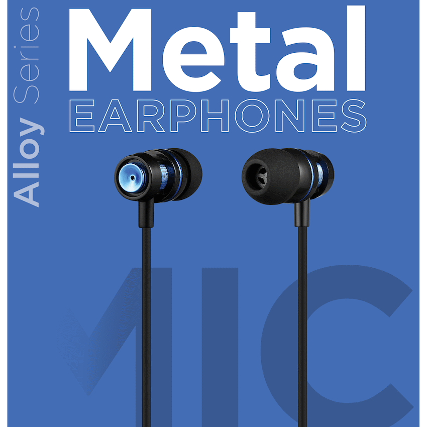 Volkano Audio Volkano Alloy Series Metal Earphone - Blue