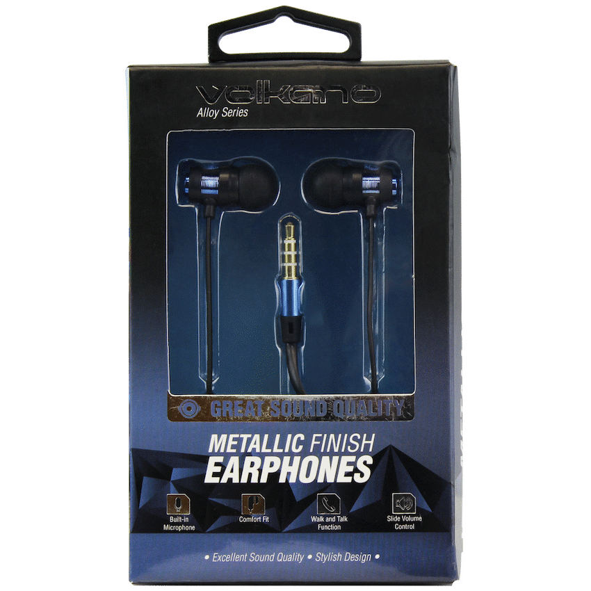 Volkano Audio Volkano Alloy Series Metal Earphone - Blue