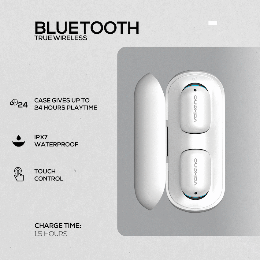 Volkano Audio Volkano Capricorn Series IPX7 TWS Earphones with Charging Case
